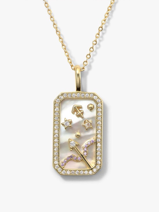 Melinda Maria Jewelry - NWT Melinda Maria Sagittarius zodiac Amulet Necklace Gold